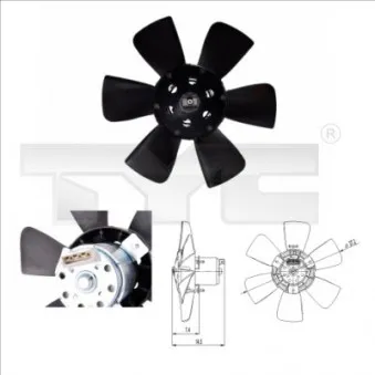 Ventilateur, refroidissement du moteur TYC 837-0007 pour VOLKSWAGEN PASSAT 2.2 - 115cv