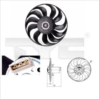 Ventilateur, refroidissement du moteur TYC 837-0012