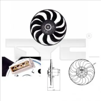 TYC 837-0019 - Ventilateur, refroidissement du moteur