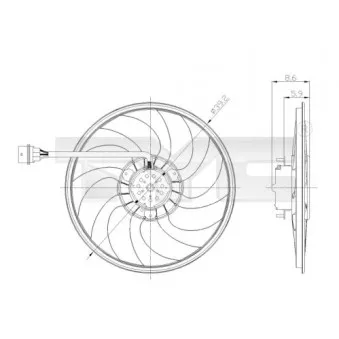Ventilateur, refroidissement du moteur TYC OEM BSG 90-510-004