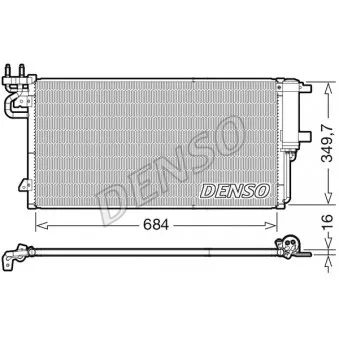 Condenseur, climatisation DENSO DCN10045 pour FORD FOCUS 1.5 EcoBoost - 150cv