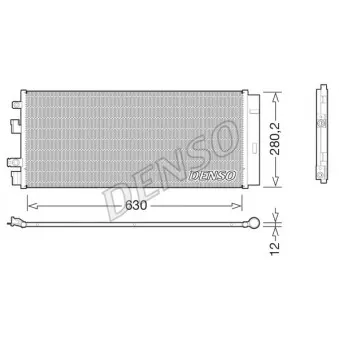 Condenseur, climatisation DENSO DCN20018 pour OPEL CORSA 1.0 - 115cv