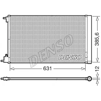 Condenseur, climatisation DENSO DCN20039 pour OPEL INSIGNIA 1.8 - 140cv