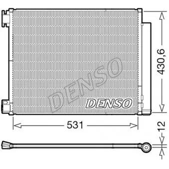 Condenseur, climatisation DENSO DCN23039 pour RENAULT MEGANE 1.2 TCe 130 - 130cv