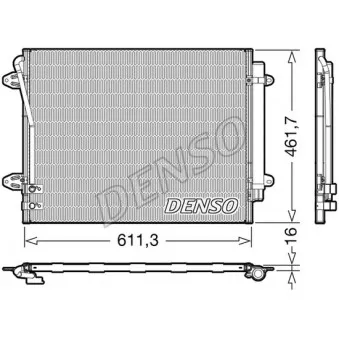 Condenseur, climatisation DENSO DCN32012 pour VOLKSWAGEN PASSAT 1.4 TSI MultiFuel - 160cv