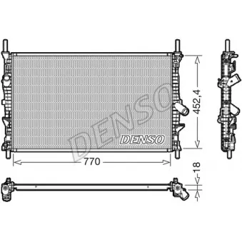 Radiateur, refroidissement du moteur DENSO DRM10111 pour FORD TRANSIT 2.0 TDCi - 170cv
