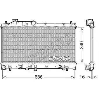 Radiateur, refroidissement du moteur DENSO DRM36024