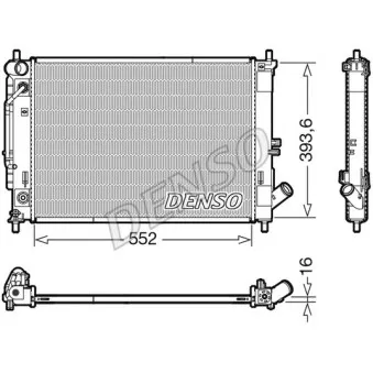 Radiateur, refroidissement du moteur DENSO OEM 253103x600