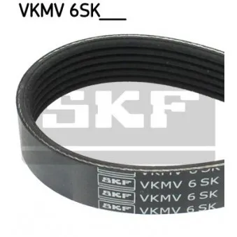 Courroie trapézoïdale à nervures SKF VKMV 6SK799 pour AUDI A3 1.6 TDI quattro - 110cv
