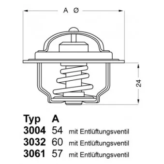 Thermostat d'eau WAHLER OEM 114095090