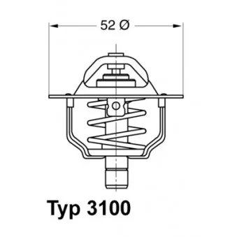 Thermostat d'eau WAHLER OEM 95WM8575AA