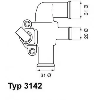 Thermostat d'eau WAHLER OEM 38-0M-M03