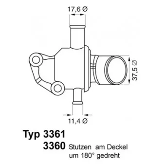 Thermostat d'eau WAHLER 3360.87D pour OPEL ASTRA 45 0.9 - 45cv