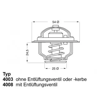 Thermostat d'eau WAHLER OEM 7701026647