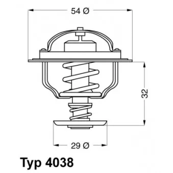 Thermostat d'eau WAHLER 4038.65D pour VOLVO F10 F 10/280 - 280cv