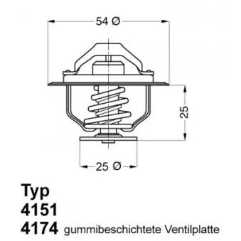 Thermostat d'eau WAHLER OEM 7303615