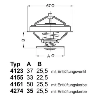 Thermostat d'eau WAHLER OEM 92810612917