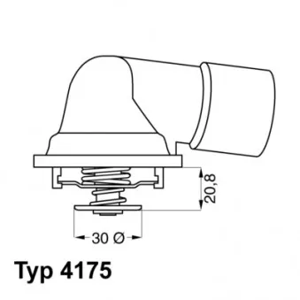 Thermostat d'eau WAHLER OEM 90502201