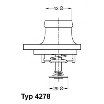 Thermostat d'eau WAHLER 4278.80D pour MERCEDES-BENZ CLASSE E E 420 T - 279cv