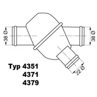 Thermostat d'eau WAHLER OEM 114470