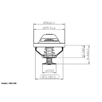 Thermostat d'eau WAHLER OEM 31363877