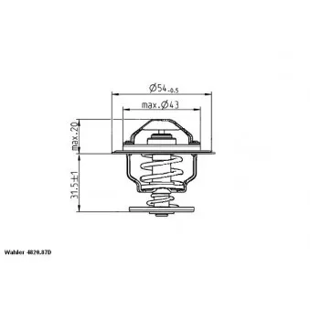 WAHLER 4820.87D - Thermostat d'eau