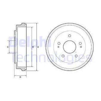 Tambour de frein DELPHI OEM 42610S2H000
