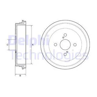 DELPHI BF547 - Tambour de frein