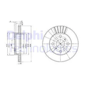 Jeu de 2 disques de frein avant DELPHI OEM 4351252020
