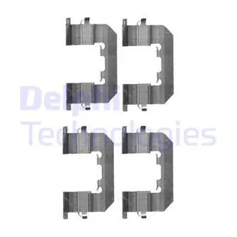 DELPHI LX0653 - Kit d'accessoires, plaquette de frein à disque