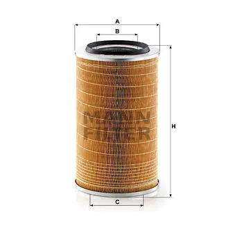 Filtre à air MANN-FILTER C 23 440/4 pour MAN M90 24,232 - 218cv