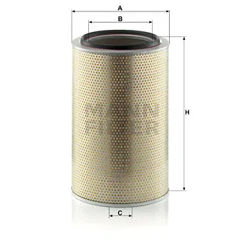 Filtre à air MANN-FILTER C 33 1600/2 pour IVECO EUROTRAKKER MP 410 E 44 H Cursor - 440cv