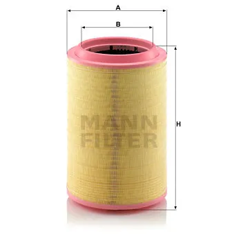Filtre à air MANN-FILTER C 33 1630/2 pour VOLVO FH16 II FH 16/600 - 600cv