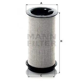 Filtre, ventilation du carter-moteur MANN-FILTER C 716 x pour MERCEDES-BENZ ACTROS MP2 / MP3 2546, L, LL - 456cv