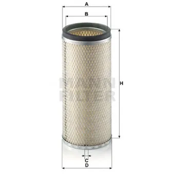 Filtre à air secondaire MANN-FILTER OEM D6546Z9006