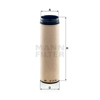 Filtre à air secondaire MANN-FILTER CF 16 002 pour MAN TGX 26,420 - 420cv