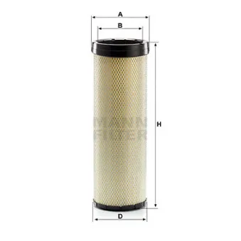 Filtre à air secondaire MANN-FILTER CF 1720 pour SCANIA P,G,R,T - series R 620 - 620cv