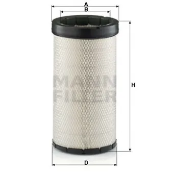 Filtre à air secondaire MANN-FILTER OEM 6I2506