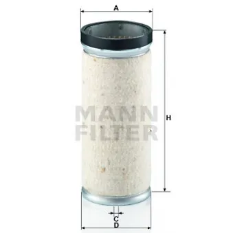 Filtre à air secondaire MANN-FILTER CF 820 pour FENDT Farmer 103 S - 48cv