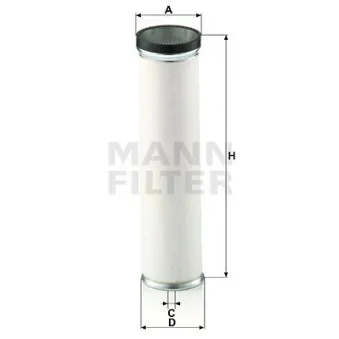 Filtre à air secondaire MANN-FILTER CF 830 pour DEUTZ-FAHR DX 4,70 - 90cv