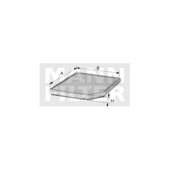 Filtre, air de l'habitacle MANN-FILTER OEM 96207422
