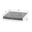 Filtre, air de l'habitacle MANN-FILTER [CUK 2544]