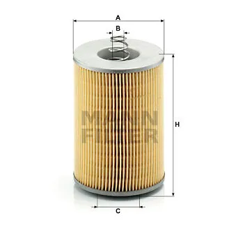 Filtre à huile MANN-FILTER H 1275 x pour MERCEDES-BENZ NG 1117 O,1117 LO - 158cv
