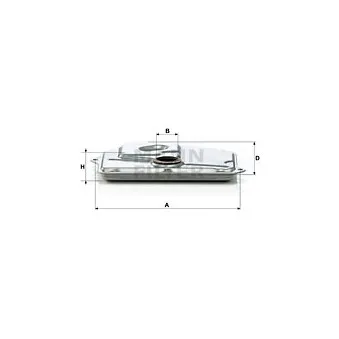 Filtre hydraulique, boîte automatique MANN-FILTER H 199