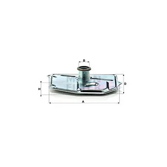 Filtre hydraulique, boîte automatique MANN-FILTER H 199