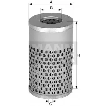 Filtre, système hydraulique de travail MANN-FILTER H 617 n pour DEUTZ-FAHR DX 3,10 - 46cv