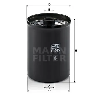 Filtre à carburant MANN-FILTER P 945 x