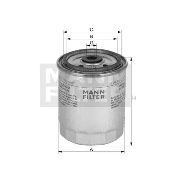Filtre à carburant MANN-FILTER SP 3008-2 x pour JOHN DEERE Series 6 6170R - 170cv