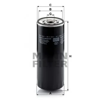 Filtre à huile MANN-FILTER OEM 648963