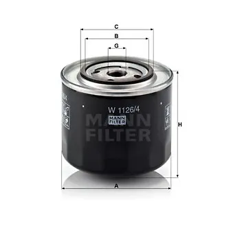 Filtre à huile MANN-FILTER OEM 5014056